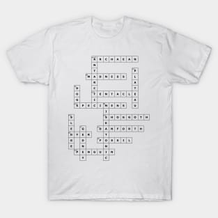 (1931ATMOM) Crossword pattern with words from a famous 1931 science fiction/horror book. T-Shirt